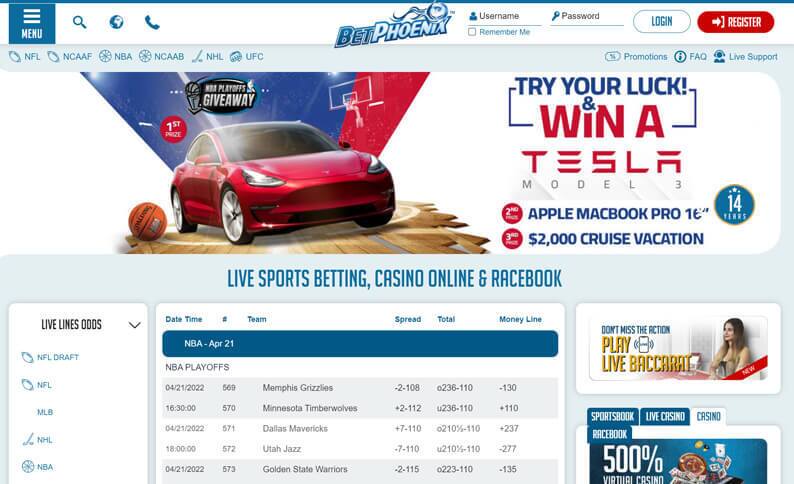 BetPhoenix Homepage Screenshot
