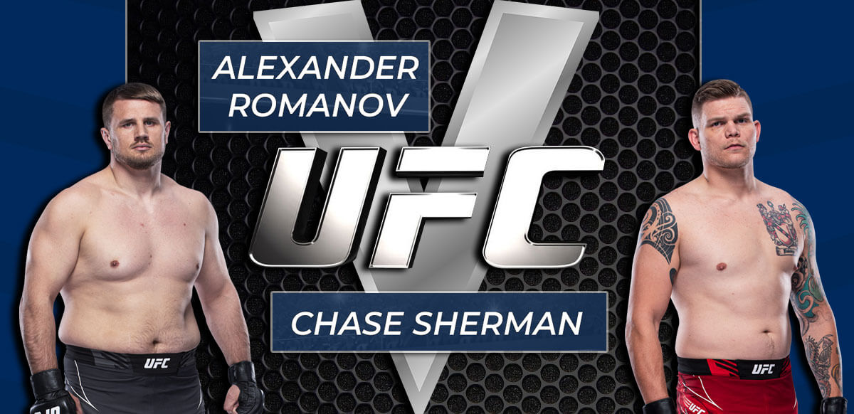 Alexander Romanov And Chase Sherman Silver UFC Background