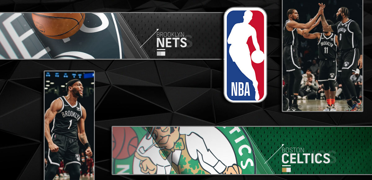 Brooklyn Nets And Celtics Basketball Background