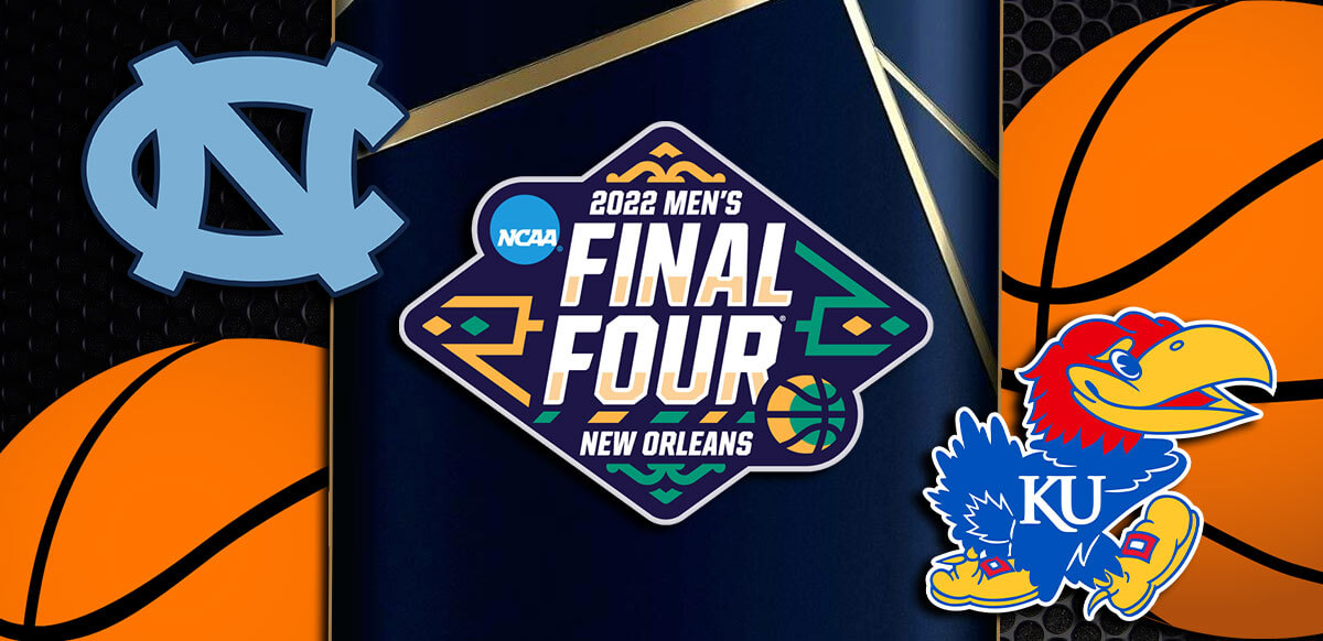 Final Four Tar Heels And Jayhawks Basketball Background