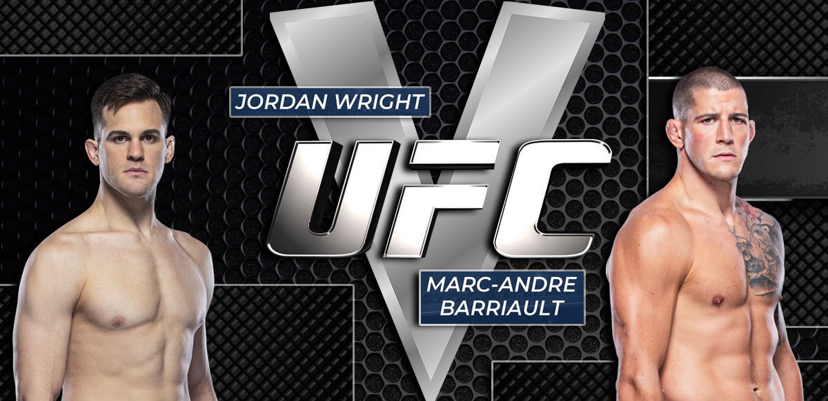 Jordan Wright V Marc Andre Barriault Silver UFC Background