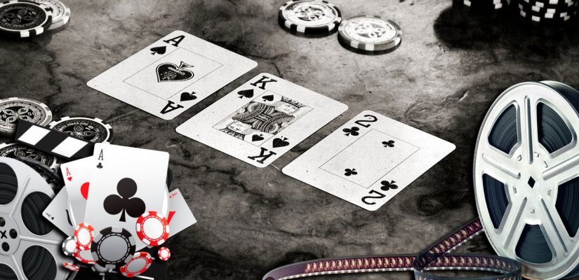 Poker And Movie Reel Background