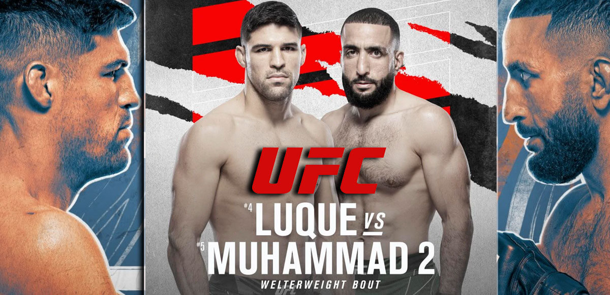 Red UFC Logo Luque Vs Muhammad