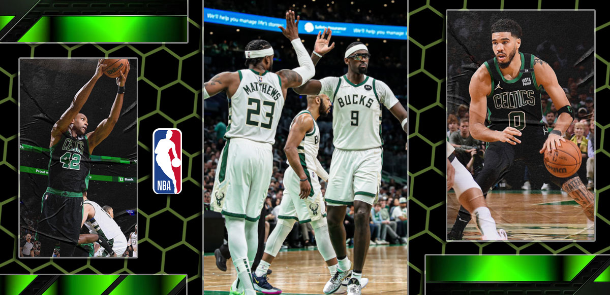 Bucks And Celtics Green Background
