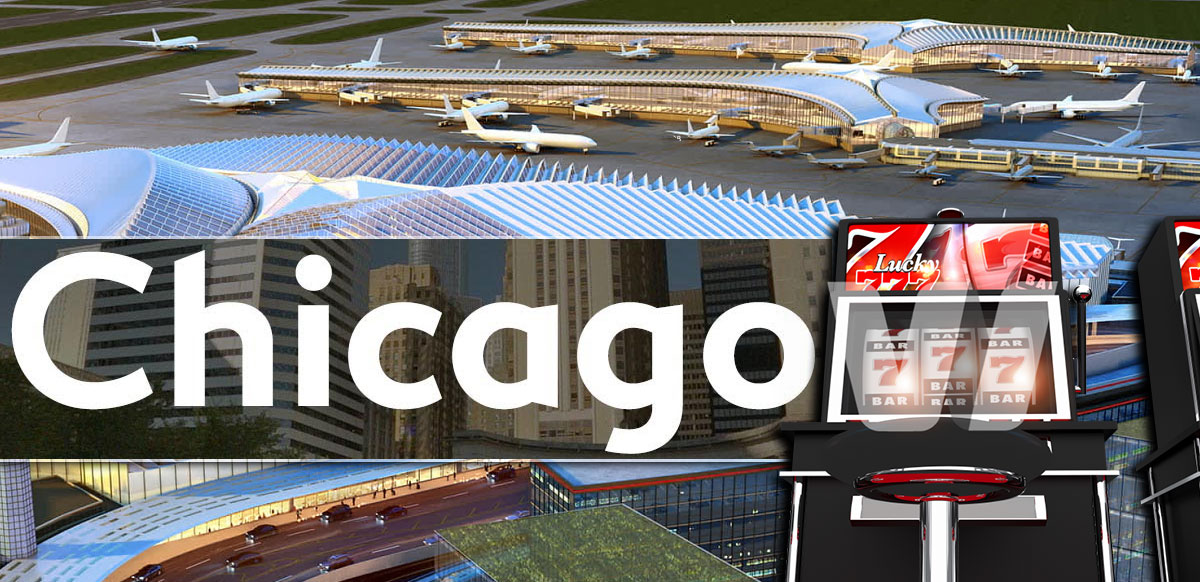 Chicago Airport Slot Machines Background