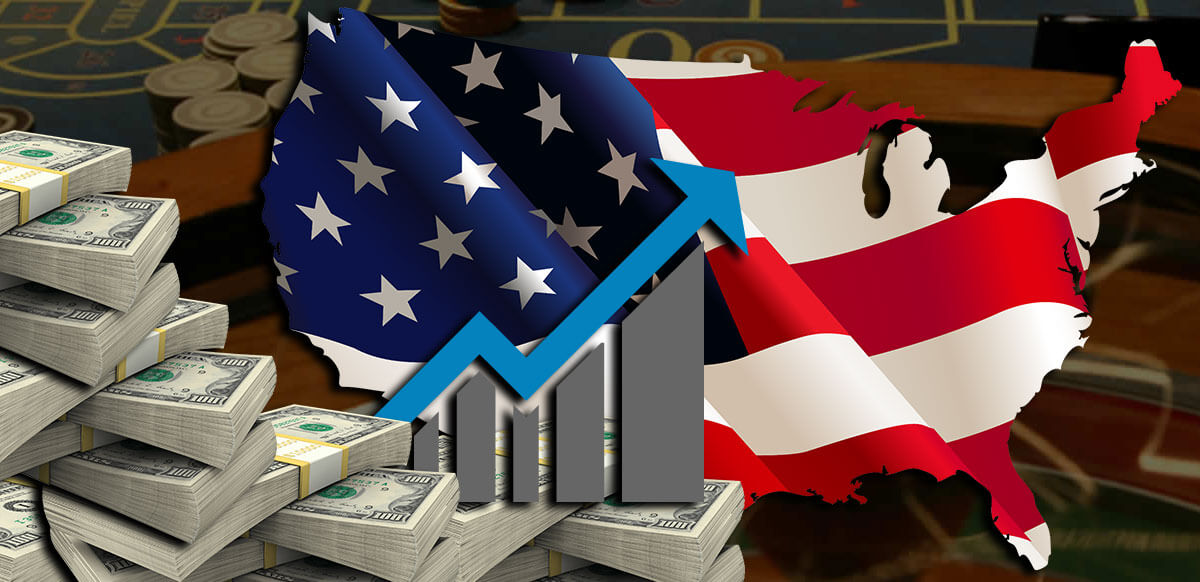 USA Gambling Revenue Increase Background