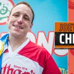 Joey Chestnut With Hot Dogs