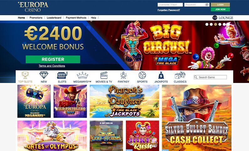Europa Casino Screenshot