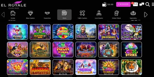 El Royale Slots Selection screenshot