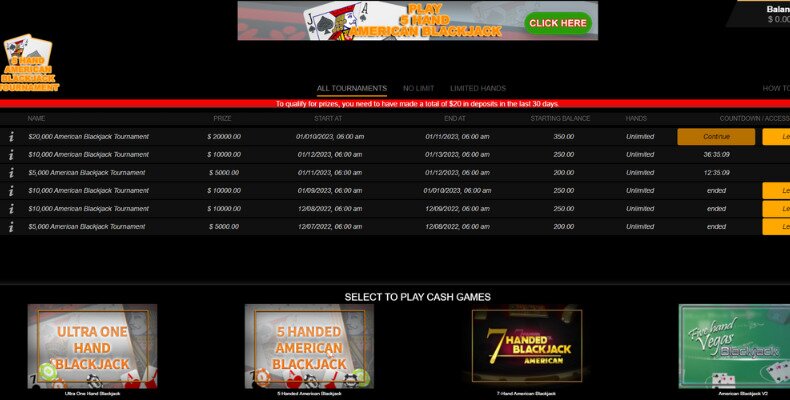 Super Slots Blackjack Tournamnet