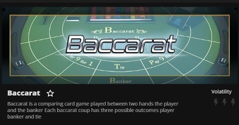 Baccarat game Wild Casino