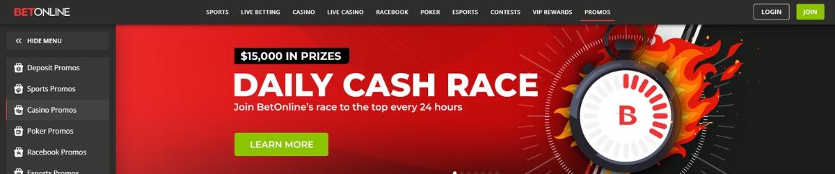 BetOnline Daily Cash Race