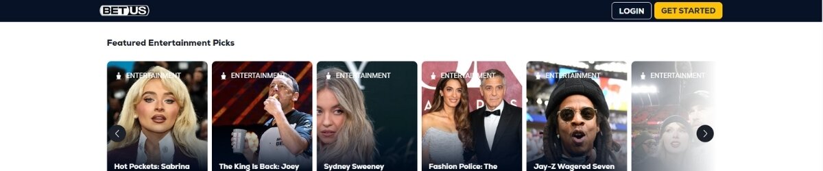 BetUS Entertainment Betting Banner