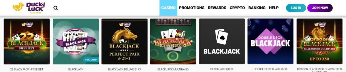 DuckyLuck Blackjack Casino