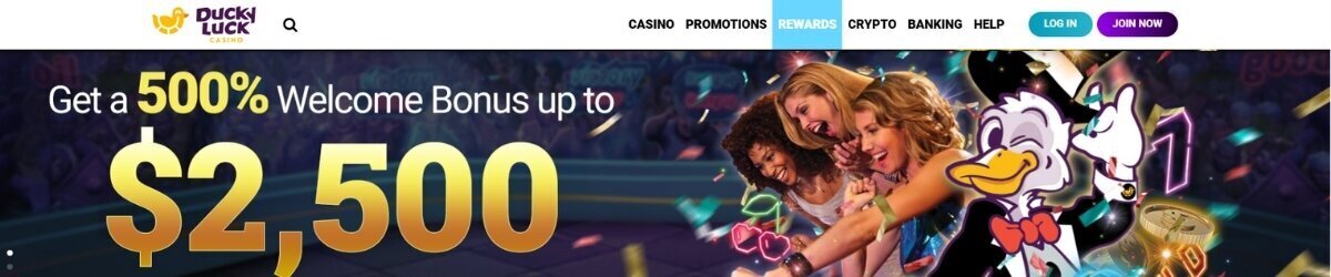 DuckyLuck Welcome Offer Banner