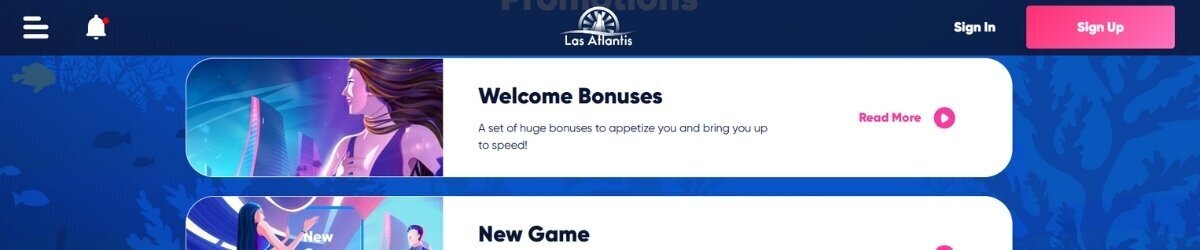 Las Atlantis Bonus Banner
