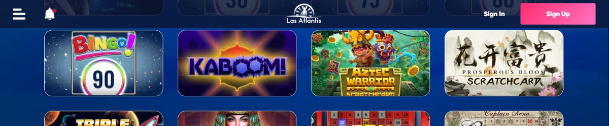 Las Atlantis Specialty Games Banner