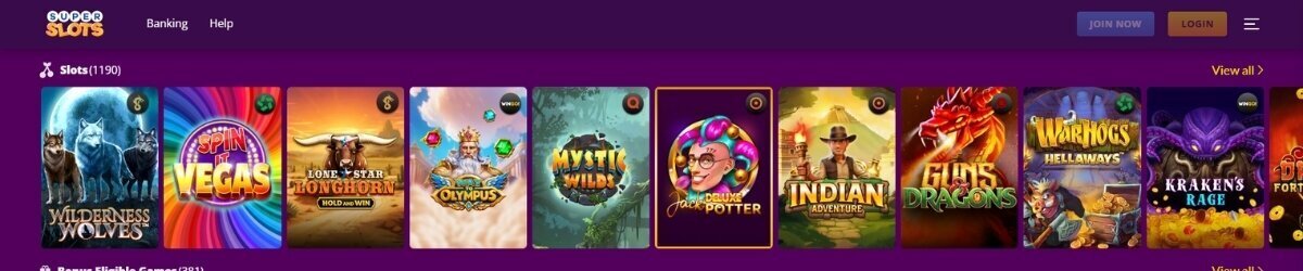 Super Slots Slots Banner