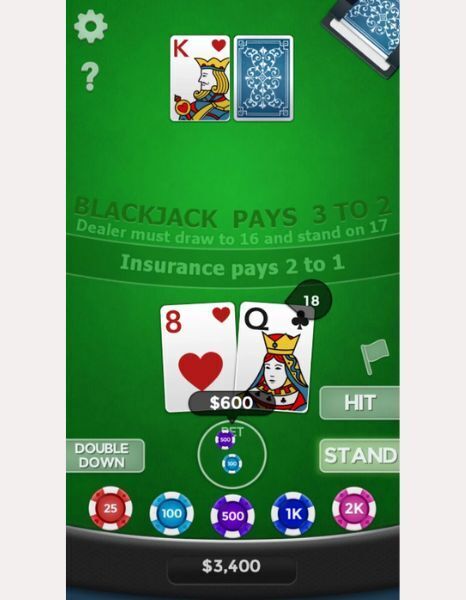 Blackjack 21 app screenshot