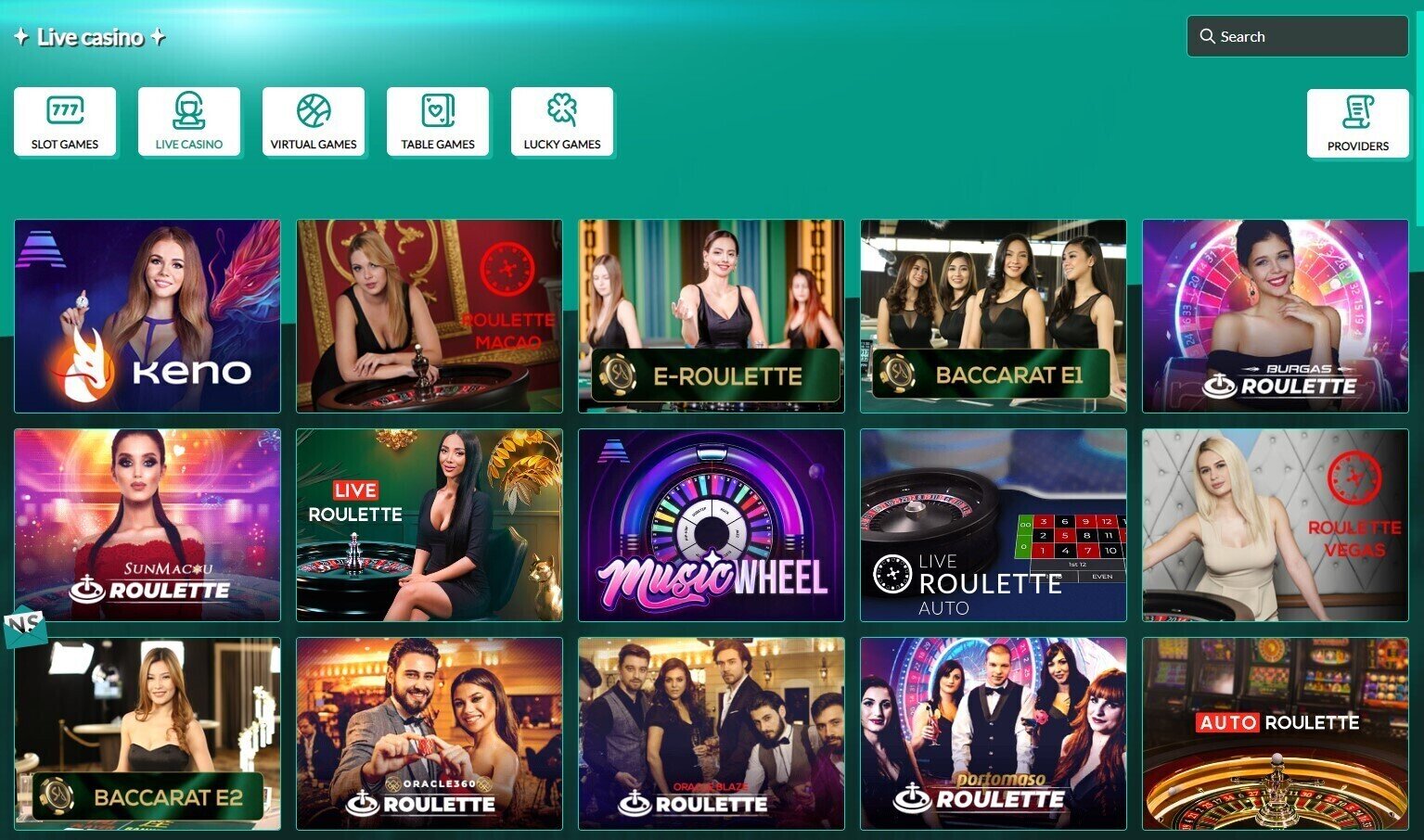 NonStop Casino Live Dealer Games