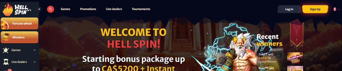 HellSpin Casino welcome offer