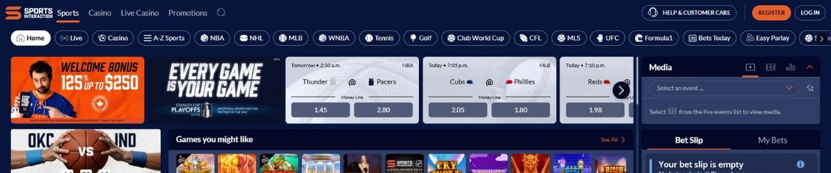Sports Interaction Sportsbook Banner