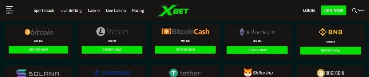 XBet Crypto Banner