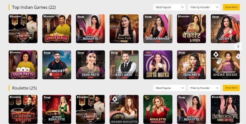 10CRIC live casino