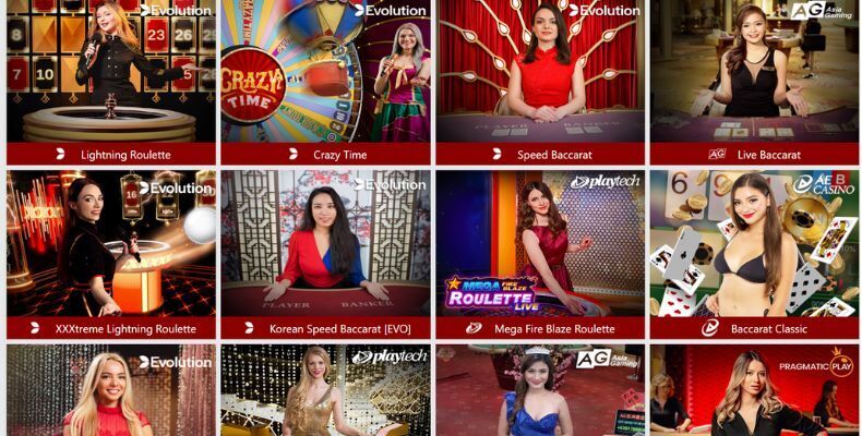 Dafabet live casino interface