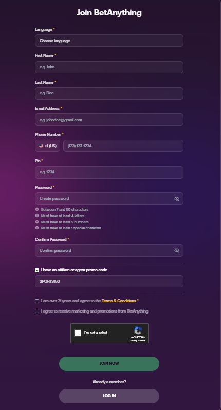 Join BetAnything