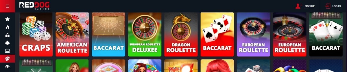 Red Dog Casino table games