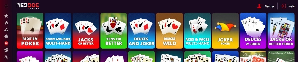 Red Dog Video Poker Banner