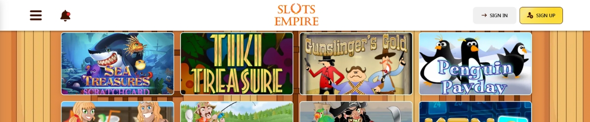 Slots Empire Specialty Game Banner
