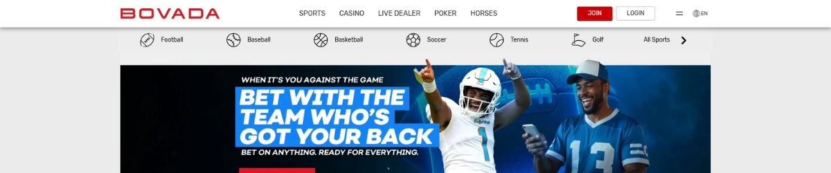 Bovada Sportsbook interface