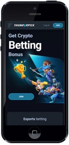Thunderpick mobile interface