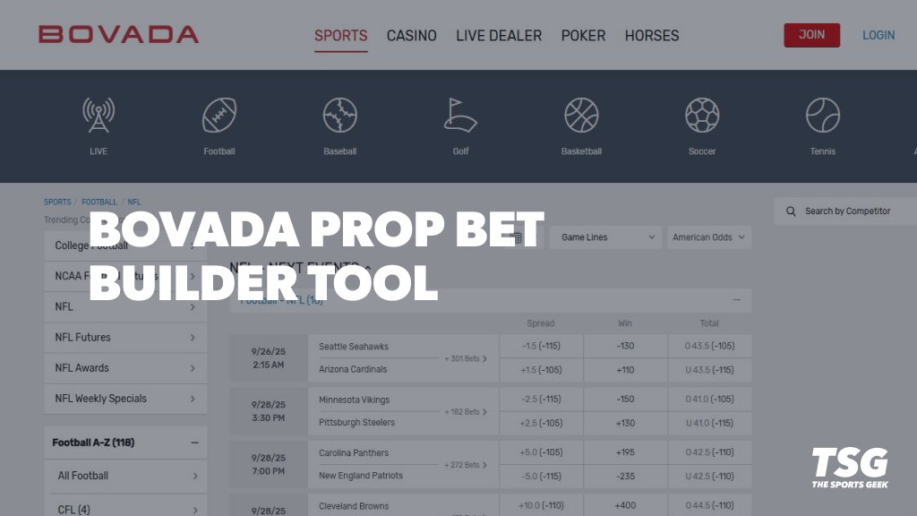 Bovada Prop Builder Tool: How to Build Custom Player and Team Props