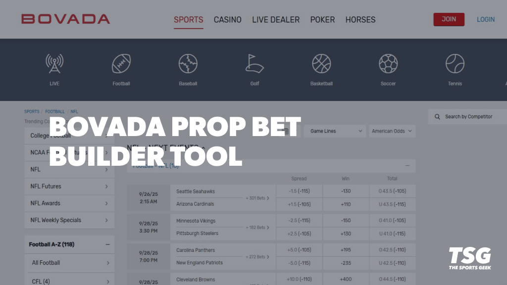 Bovada Prop Bet Builder Tool