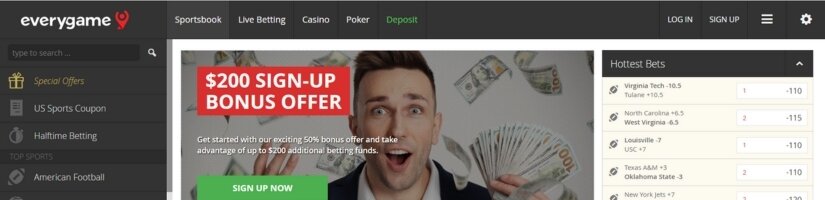 Everygame Canada sportsbook banner