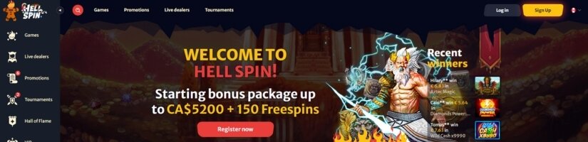 Hellspin Casino aff card
