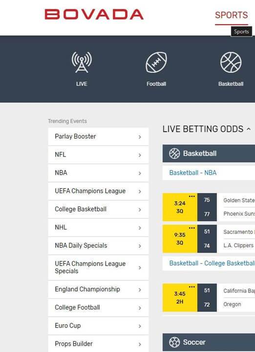 Find Bovada Prop Builder