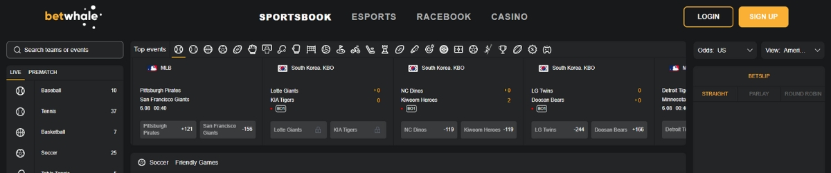 BetWhale Sportsbook Banner