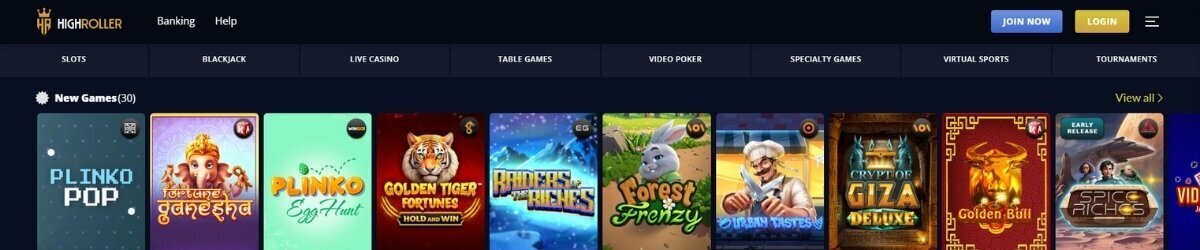 High Roller Slots Banner
