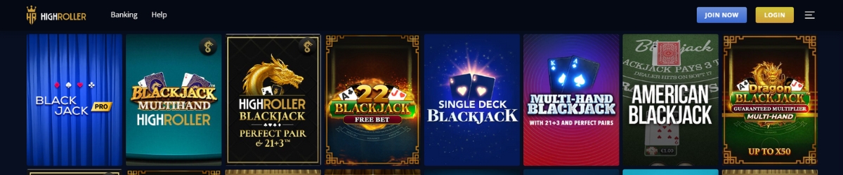 High Roller Table Game Titles