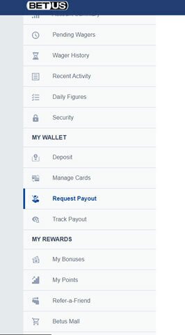 Betus Withdraw