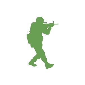 Green Counter-Strike icon showing the outline of a soldier with a rifle.