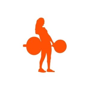 Orange CrossFit betting icon showing person lifting weights