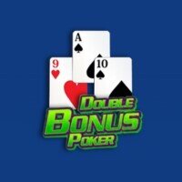 Double Bonus Poker game tile featuring playing cards on a dark blue background.