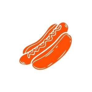 Orange Hot Dog Eating Contest icon showing a hot dog.