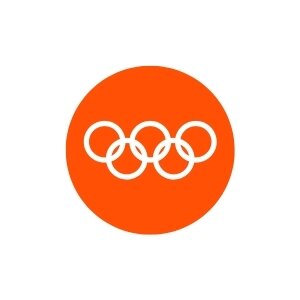 Orange Olympic game icon showing the Olympic rings symbol.