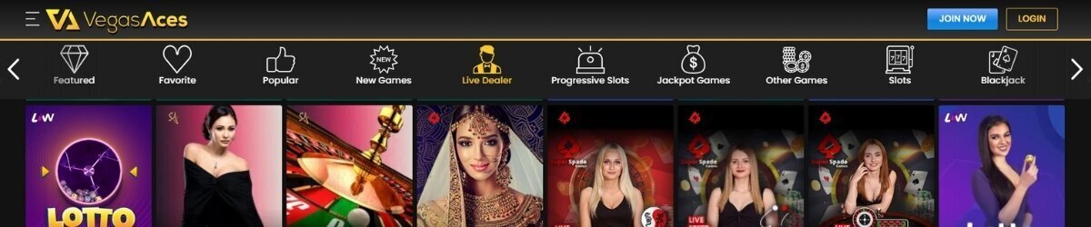 Vegas Aces Live Casino Banner
